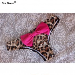 2018 new bowknot Bikini Bottom Swimwear Women Sexy Swim Shorts Swimwear Female Printed Beach Wear bottom bathing suit 10 colors