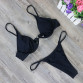 2020 New high cut thong bathing suit high waist swimsuit Solid swimwear women Brazilian Biquini swim beach micro bikini set