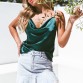 Blouse Women Tops Solid Satin Backless Sexy Camis Shirts Feminino Casual