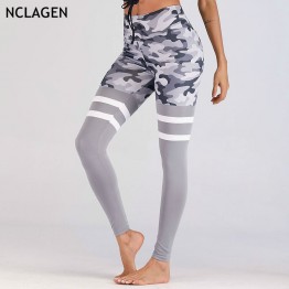 NCLAGEN 2018 New Women Sexy Camouflage Print Leggings Booty Pencil Pants Workout Gyms Spandex Camo Leggings Butt Activewears