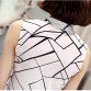 New 2018 Summer Chiffon Blouse shirt Women Printed Sleeveless White top Blouses Shirts Female Office tops