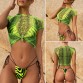 Peachtan One shoulder neon green bikini 2019 micro Bandeau swimwear women bathing suit biquini Summer beachwear Push up swimsuit