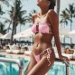 Peachtan Sexy pink swimwear women bathing suit Bandeau bikinis 2019 mujer Micro swimsuit female Push up two-piece suit summer