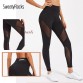 SweatyRocks Active Mesh Panel Zip Detail Leggings Activewear High Waist Skinny Leggings 2019 Spring Sexy Women Workout Leggings