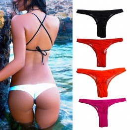Vertvie Female Briefs Cut Out Thong 2019 Two-piece Separates Summer Beach Bathing Suits Women Bikini Bottom Swimwear Swim Shorts