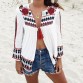 Vintage Women Blouses Loose Chiffon Cardigan Floral Print Tops Hem Long Sleeve Beachwear Casual Boho Outerwear Top