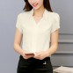 Women Shirt Chiffon Blouse Femininas Tops Short Sleeve Elegant Ladies Formal Office Blouse Plus Size 3XL Chiffon Shirt Clothing