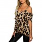 Womens tops and blouses Women Summer Leopard Print Cold Shoulder Blouse shirts plus size Chiffon ladies top camisas mujer blusas