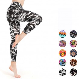 printing Leggings Women Sexy Fitness Activewear Push Up Pants Elastic breathable High Waist Workout Leggings
