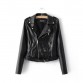 women candy color faux PU leather short motorcycle jacket zipper pockets sexy punk coat ladies casual outwear tops casaco CT1293