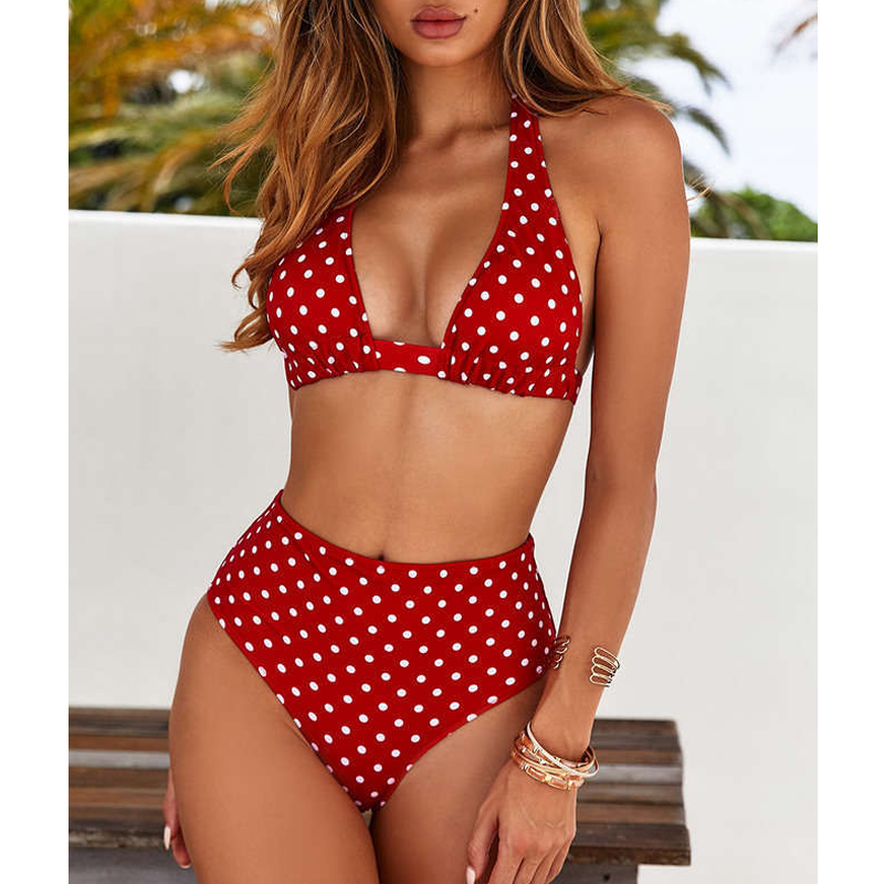 2019-Sexy-High-Waist-Dot-Print-Bikini-swimwear-Women-Halter-Push-Up-Bikini-set-Swimsuit-female-Biqui-32998295245