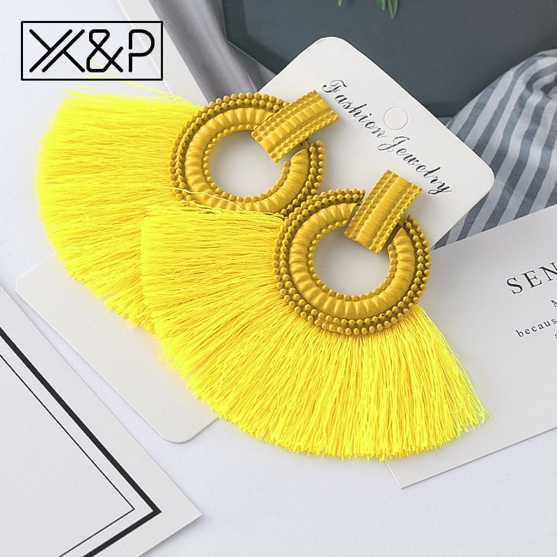 XP-Bohemian-Big-Tassel-Drop-Earrings-For-Women-Lady-Female-Fringe-Handmade-Brincos-Statement-Fashion-32957475885